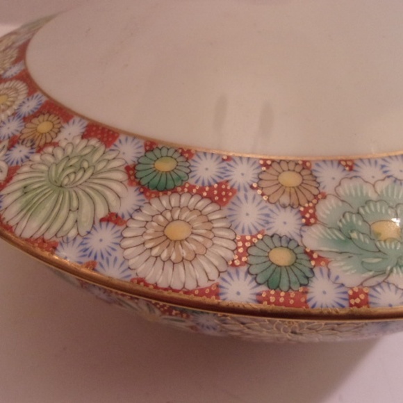RARE WWII SHOZAN KUTANI HANDPAINTED SOUP TUREEN. - Picture 2 of 8